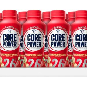 Core Power Strawberry Banana 26g Bottles, 414 mL, 12 Pack